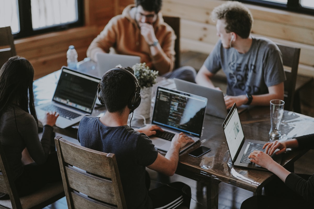 AdTopUp team collaborating in a modern office